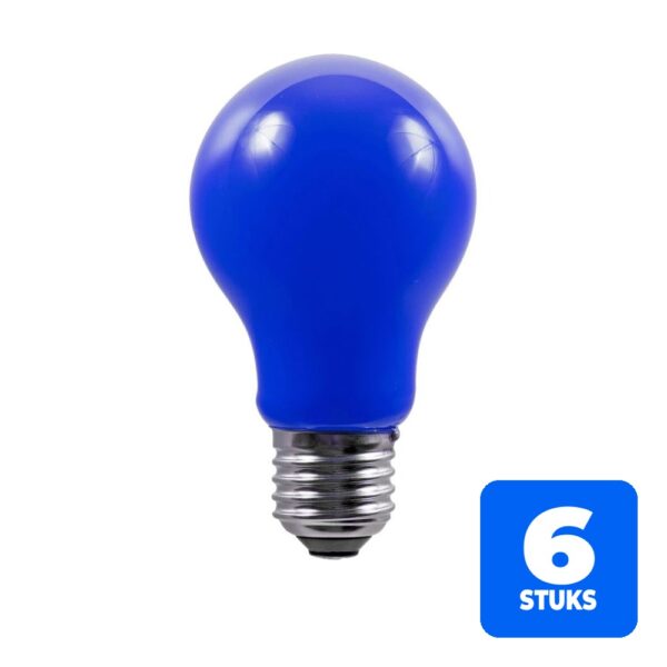 6x Schiefer E27 Gloeilamp | 11W Blauw 5lm 240V | Dimbaar
