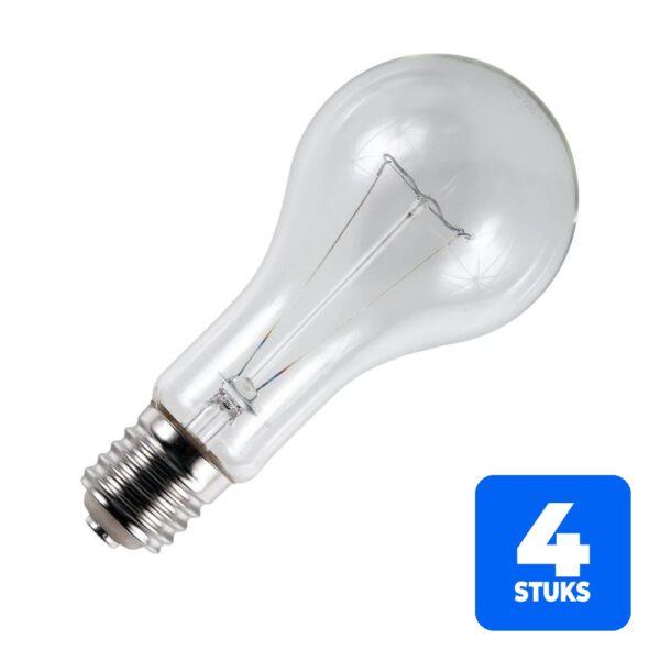 6156246138145-4x-schiefer-e40-gloeilamp-300w-2700k-4500lm-130v-dimbaar 4x Schiefer E40 Gloeilamp | 300W 2700K 4500lm 130V | Dimbaar