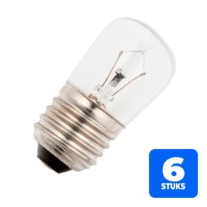 6x Schiefer E27 Buis Gloeilamp | 15W 2700K 150lm 24V | Dimbaar