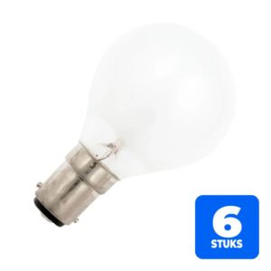 6156246471457-6x-schiefer-ba15d-kogel-gloeilamp-10w-2700k-95lm-24v-mat-dimbaar 6x Schiefer Ba15d Kogel Gloeilamp | 10W 2700K 95lm 24V Mat | Dimbaar