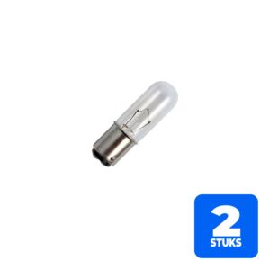 2x Schiefer BA15d Gloeilamp | 5W 30V 166mA 2500K | 16x54mm | 10 stuks