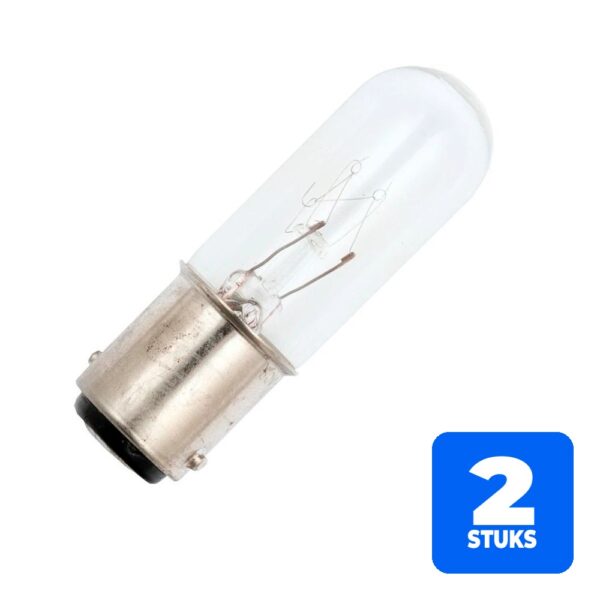 6156246625607-2x-schiefer-ba15d-gloeilamp-15w-65v-230ma-2500k-16x54mm-10-stuks 2x Schiefer BA15d Gloeilamp | 15W 65V 230mA 2500K | 16x54mm | 10 stuks