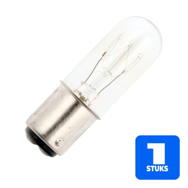 6156246625621-1x-schiefer-ba15d-gloeilamp-15w-130v-115ma-2500k-16x54mm-10-stuks 1x Schiefer BA15d Gloeilamp | 15W 130V 115mA 2500K | 16x54mm | 10 stuks