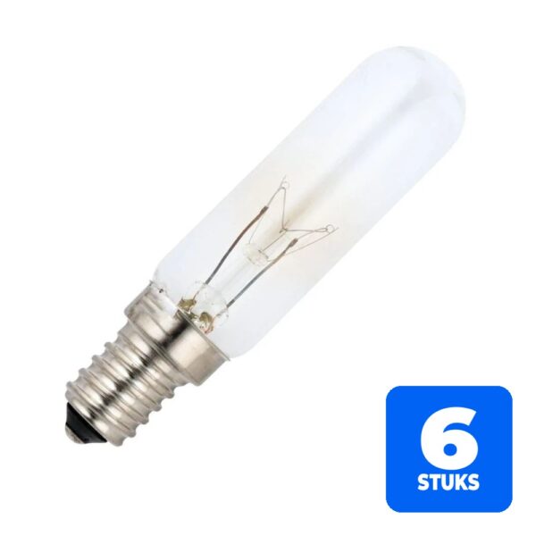 6156246660615-6x-schiefer-e14-buis-gloeilamp-25w-2700k-170lm-65v-dimbaar 6x Schiefer E14 Buis Gloeilamp | 25W 2700K 170lm 65V | Dimbaar