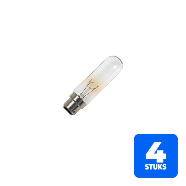 6156247368329-4x-schiefer-ba22d-buis-gloeilamp-40w-2700k-245lm-220v-240v-dimbaar 4x Schiefer Ba22d Buis Gloeilamp | 40W 2700K 245lm 220V/240V | Dimbaar