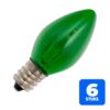 6156247565568-6x-schiefer-e12-kaars-gloeilamp-10w-groen-220v-240v-dimbaar 6x Schiefer E12 Kaars Gloeilamp | 10W Groen 220V/240V | Dimbaar