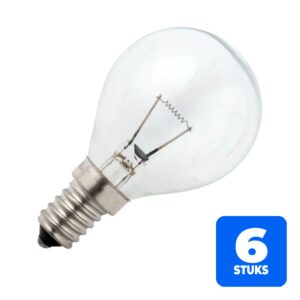 6156247641699-6x-schiefer-e14-kogel-gloeilamp-40w-2700k-200lm-24v-dimbaar 6x Schiefer E14 Kogel Gloeilamp | 40W 2700K 200lm 24V | Dimbaar