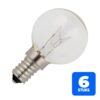6156247745700-6x-schiefer-e14-kogel-gloeilamp-25w-2700k-220lm-65v-dimbaar 6x Schiefer E14 Kogel Gloeilamp | 25W 2700K 220lm 65V | Dimbaar