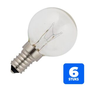 6156247745700-6x-schiefer-e14-kogel-gloeilamp-25w-2700k-220lm-65v-dimbaar 6x Schiefer E14 Kogel Gloeilamp | 25W 2700K 220lm 65V | Dimbaar
