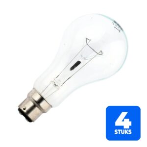 6156248115113-4x-schiefer-ba22d-gloeilamp-200w-2700k-2200lm-130v-dimbaar 4x Schiefer Ba22d Gloeilamp | 200W 2700K 2200lm 130V | Dimbaar