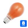 8x Schiefer E27 Gloeilamp | 60W Oranje 120lm 230V | Dimbaar