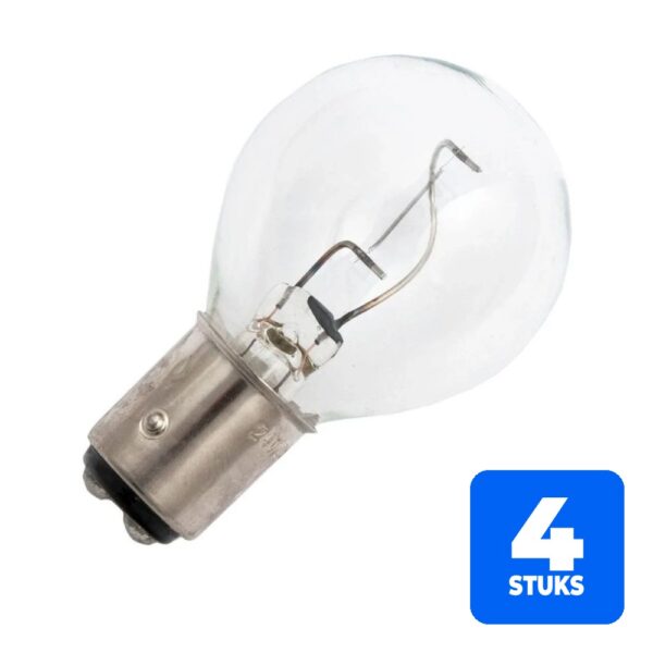 4x Schiefer Voertuiglamp | Bay15d G35x56 6V 10W 1.5K uur 10cd Helder