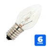 6x Schiefer E14 Kaars Gloeilamp | 15W 2700K 60lm 230V | Dimbaar