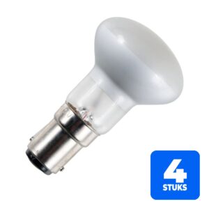 6156248632634-4x-schiefer-ba15d-r39-reflector-gloeilamp-15w-2700k-120v-mat-zilver-360-dimbaar 4x Schiefer Ba15d R39 Reflector Gloeilamp | 15W 2700K 120V Mat Zilver 360° | Dimbaar