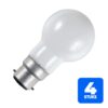 4x Schiefer Ba22d Globe Gloeilamp | 30W 2700K 270lm 24V Ø50mm | Opaal Dimbaar