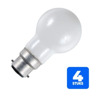 6156248673651-4x-schiefer-ba22d-globe-gloeilamp-30w-2700k-270lm-24v-o50mm-opaal-dimbaar 4x Schiefer Ba22d Globe Gloeilamp | 30W 2700K 270lm 24V Ø50mm | Opaal Dimbaar