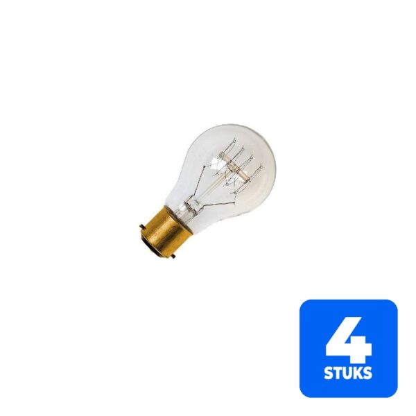 6156248886877-4x-schiefer-ba22d-gloeilamp-40w-2700k-160lm-220v-240v-dimbaar 4x Schiefer Ba22d Gloeilamp | 40W 2700K 160lm 220V/240V | Dimbaar