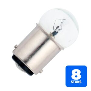 8x Schiefer Voertuiglamp | Ba15d G18x35 30V 5W Helder