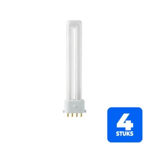 4x SPL 2G7 PL-S 4P Spaarlamp | 9W 840 4000K | 4-Pins
