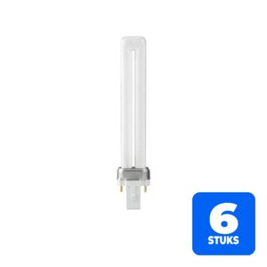 6x SPL G23 PL-S 2P Spaarlamp | 9W 840 4000K | 2-Pins
