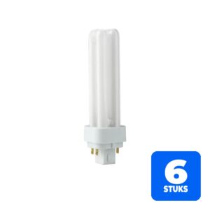 6x SPL G24q-1 PL-C 4P Spaarlamp | 13W 830 3000K | 4-Pins