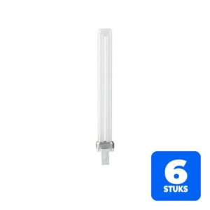 6x SPL G23 PL-S 2P Spaarlamp | 11W 827 2700K | 2-Pins