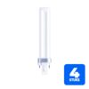 4x Patron PL-S 2P G23 Spaarlamp | 7W 3000K 400Lm 830