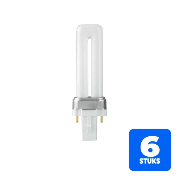 6x SPL G23 PL-S 2P Spaarlamp | 5W 840 4000K | 2-Pins
