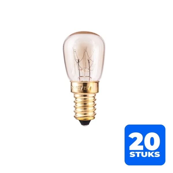 6156253243245-20x-patron-e14-t26-koelkast-gloeilamp-25w-220-240v-140lm-dimbaar 20x Patron E14 T26 Koelkast Gloeilamp | 25W 220 - 240V 140Lm | Dimbaar