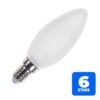 6x Schiefer E14 Kaars Gloeilamp | 15W 2700K 105lm 220V/240V Mat | Dimbaar
