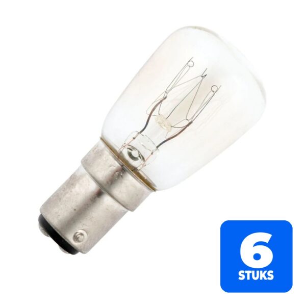 6156253555508-6x-schiefer-ba15d-buis-gloeilamp-25w-2700k-150lm-220v-230v-dimbaar 6x Schiefer BA15d Buis Gloeilamp | 25W 2700K 150lm 220V/230V | Dimbaar