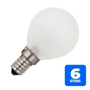6156253736723-6x-schiefer-e14-kogel-gloeilamp-15w-2700k-150lm-220v-240v-mat-dimbaar 6x Schiefer E14 Kogel Gloeilamp | 15W 2700K 150lm 220V/240V Mat | Dimbaar