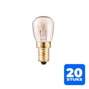 6156253817859-20x-patron-e14-t26-koelkast-gloeilamp-25w-220-240v-140lm-dimbaar 20x Patron E14 T26 Koelkast Gloeilamp | 25W 220 - 240V 140Lm | Dimbaar
