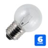 6x Schiefer E27 Oven Kogel Gloeilamp | 40W 2700K 320lm 220V/240V | Dimbaar
