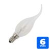 6x Schiefer E14 Tip Kaars Gloeilamp | 25W 2700K 180lm 235V | Dimbaar