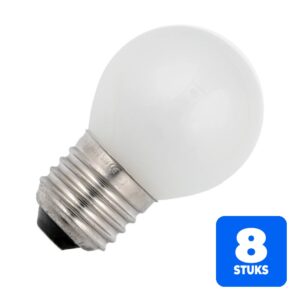 6156254088043-8x-schiefer-e27-kogel-gloeilamp-40w-2700k-500lm-24v-mat-dimbaar 8x Schiefer E27 Kogel Gloeilamp | 40W 2700K 500lm 24V Mat | Dimbaar