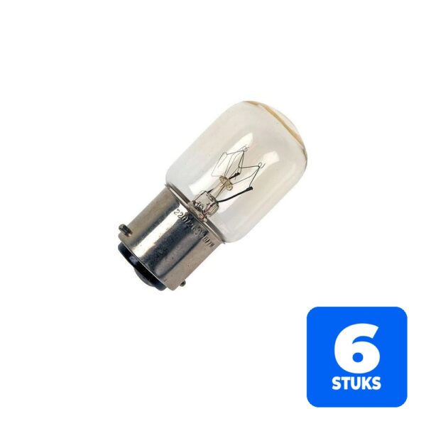 6156254235225-6x-schiefer-ba22d-buis-gloeilamp-10w-2700k-30lm-220v-260v-dimbaar 6x Schiefer Ba22d Buis Gloeilamp | 10W 2700K 30lm 220V/260V | Dimbaar