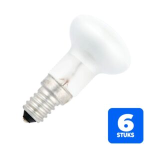 6156254579596-6x-schiefer-e14-r39-reflector-gloeilamp-30w-2700k-220v-240v-mat-zilver-45-dimbaar 6x Schiefer E14 R39 Reflector Gloeilamp | 30W 2700K 220V/240V Mat Zilver 45° | Dimbaar