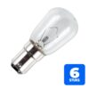 6x Schiefer BA15d Buis Gloeilamp | 25W 2700K 220lm 24V | Dimbaar