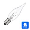 6x Schiefer E14 Kaars Gloeilamp | 15W 2700K 120lm 220V/240V | Dimbaar