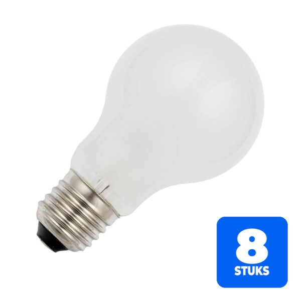 8x Schiefer E27 Gloeilamp | 25W 2700K 210lm 235V Mat | Dimbaar
