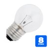 8x Schiefer E27 Kogel Gloeilamp | 25W 2700K 220lm 12V | Dimbaar