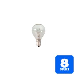 8x Calex E14 Gloeilamp | 10W 2700K | Dimbaar