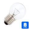 8x Schiefer E27 Kogel Gloeilamp | 60W 2700K 760lm 24V | Dimbaar