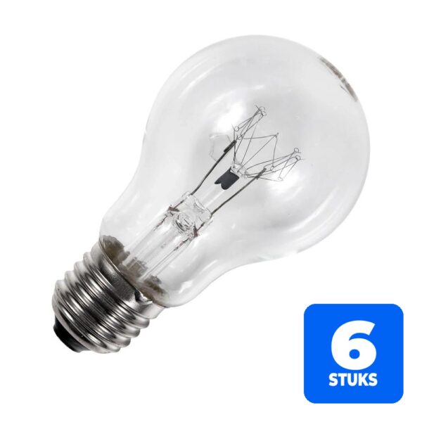 6x Schiefer E27 Gloeilamp | 100W 2700K 1000lm 230V | Dimbaar