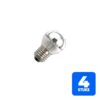 4x Schiefer E27 Kopspiegel Gloeilamp | 25W 230V 175lm Zilver | Dimbaar
