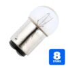 8x Schiefer Voertuiglamp | Ba15d G18x35 30V 3W Helder