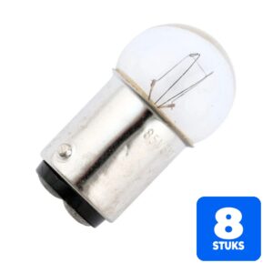 8x Schiefer Voertuiglamp | Ba15d G18x35 30V 3W Helder