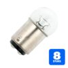 8x Schiefer Voertuiglamp | Ba15d G18x35 12V 5W Helder