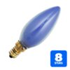 8x Schiefer E14 Kaars Gloeilamp | 25W Blauw 20lm 230V | Dimbaar